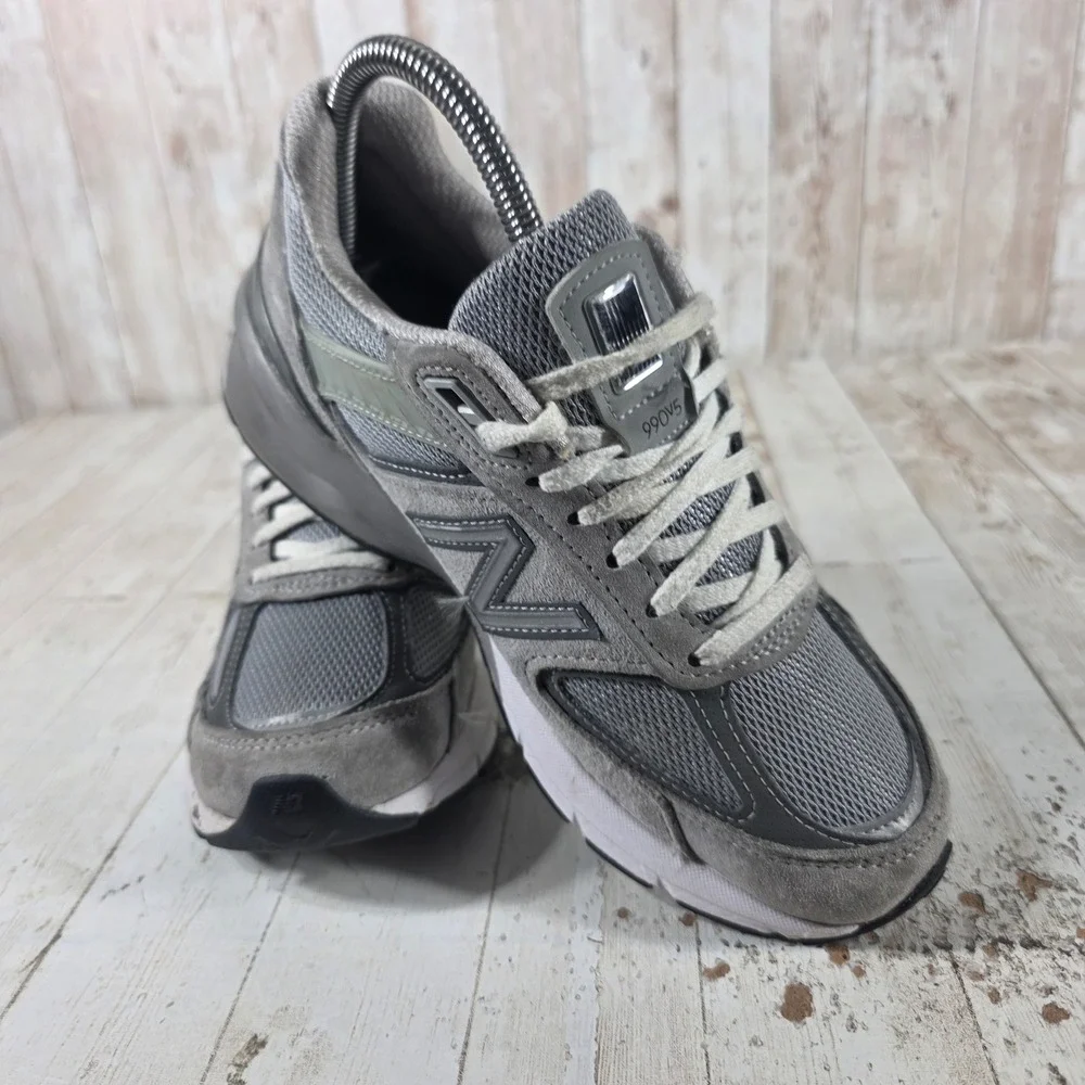 New Balance 990v5 Grey‎ Suede Mesh Running Shoes W990GL5 Womens 6 Made in USA_8